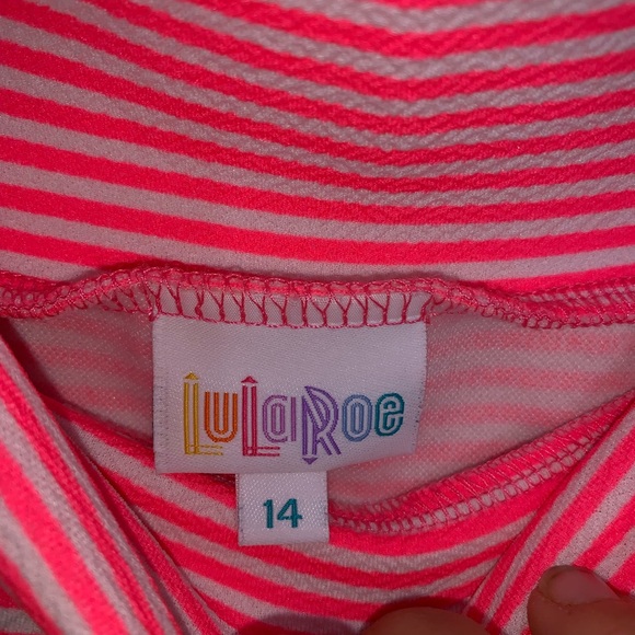 COPY - Kids Girls Jr Lularoe Azure Skirt 14 Hot P… - Picture 4 of 4